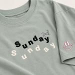 Sunday Tiger T-shirt – fabric and design detail