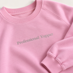 Professional Yappers Sweatshirt – fabric and design detail