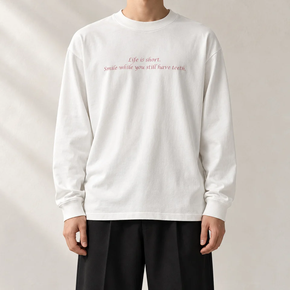 Minimal Slogan Ivory Sweatshirt